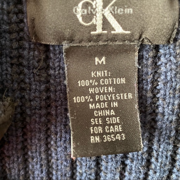 Calvin Klein men’s ribbed knit cardigan sweater. Size Medium - Picture 5 of 11